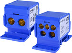 Блок розподілу 160A (2x4-50mm2/2x4-35mm2+3x2,5-25mm2) синій EDBM-2/N