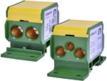 Блок розподілу 192A (2x4-70mm2/2x4-50mm2+1x2,5-25mm2) жовто-зелений EDBM-6/PE
