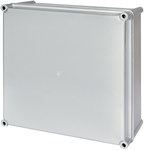 Корпус навісний поліестровий з монтажною пластиною поліестровою, кришка сіра SB-44G