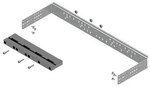 Bracket with BBS 4-speed carrier width 2 (500), for 60mm busbars, vertical busbar mounting on WP-A/WP-T LG-B60-V2 P4