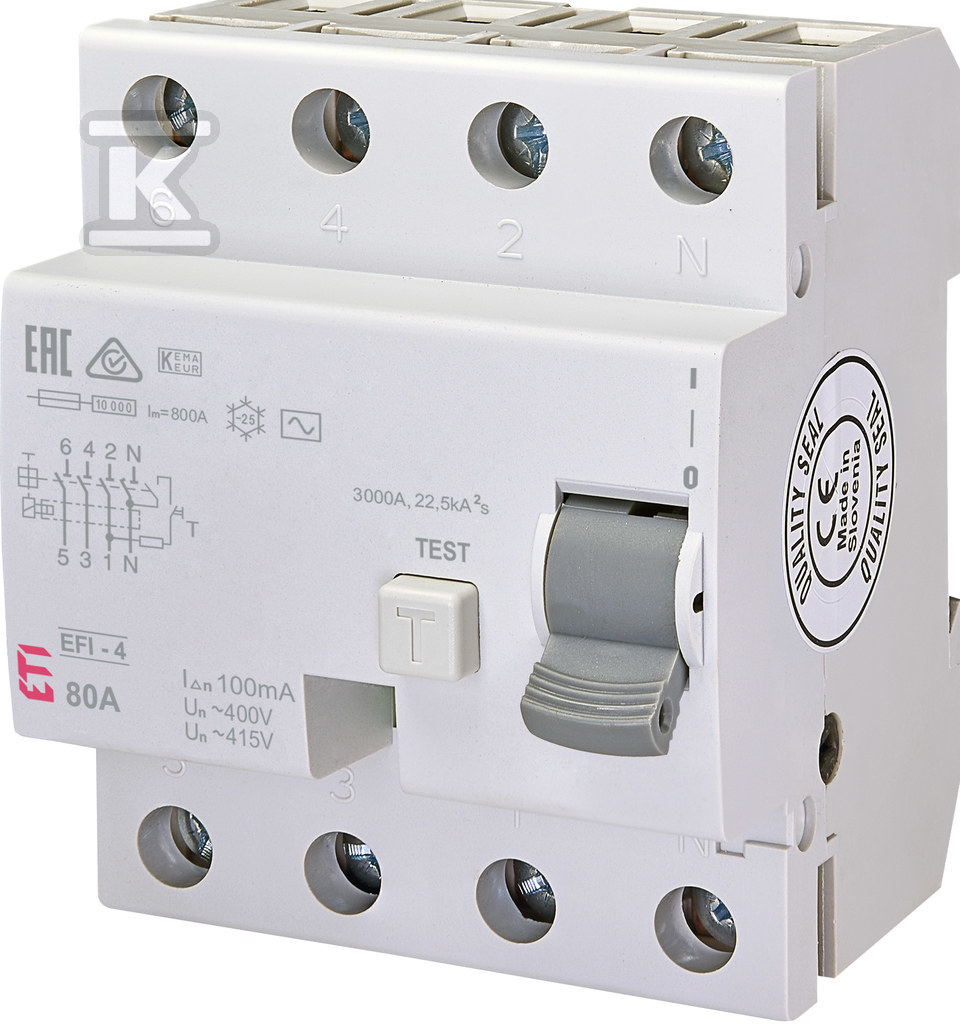 Вимикач диференційного струму EFI-4 AC - 002063145