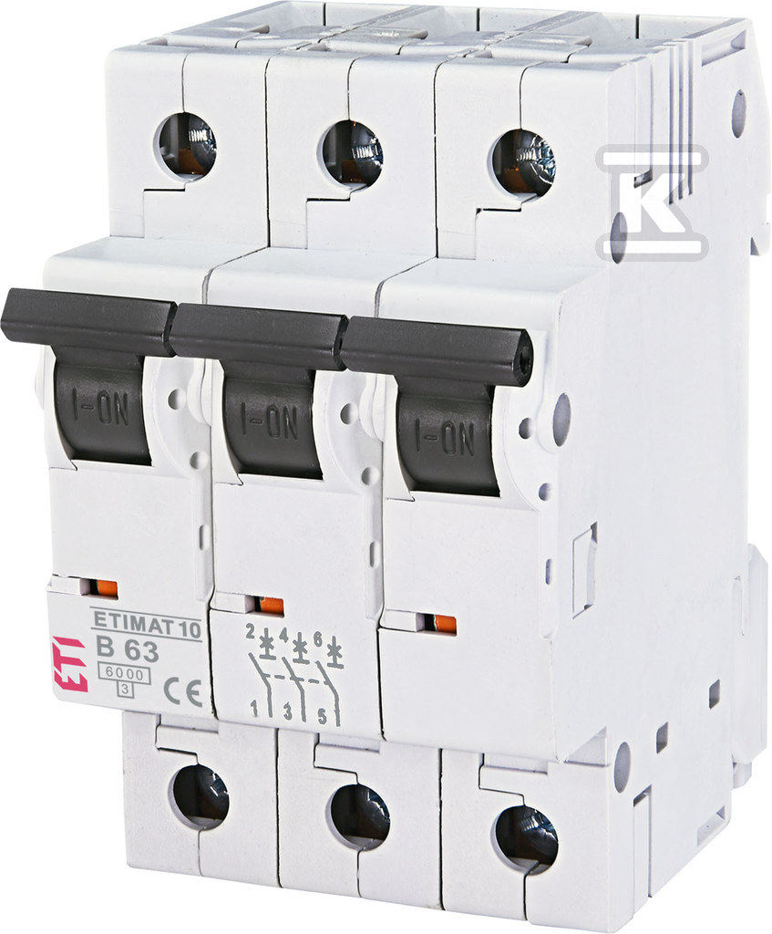 ETIMAT 10 3p B63 6kA circuit breaker - 002125722