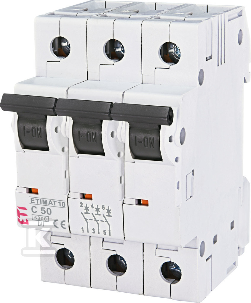 ETIMAT 10 3P C50A 6kA circuit breaker - 002135721