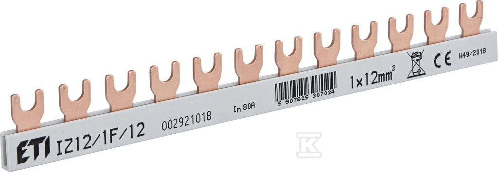 Insulated busbar IZ12/1F/12 - 002921018