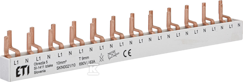Ізольована збірна шина-штифтова 10 mm2 - 002921150