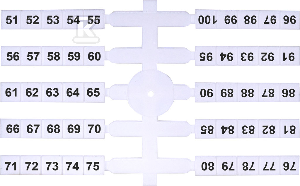 Гнучкий маркер (4 x 50 шт.) 51-100 - 003901774