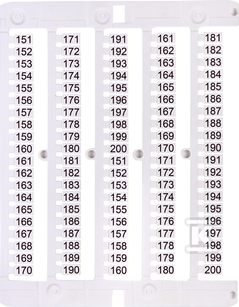 Oznacznik 151 do 200 (100 szt.) - 003903080