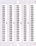 Oznacznik 201 do 250 (100 szt.) ES-NU0851201