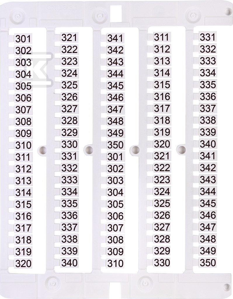 Oznacznik 301 do 350 (100 szt.) - 003903083