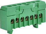 Listwa zaciskowa (1,5-10/16)mm2, 7 otworów, zielona ESC-QBLOK7002