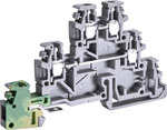 Złączka gwintowa 2-poziomowa z uziemieniem 2,5 mm2 (szara-zielona) ESC-TDE.2