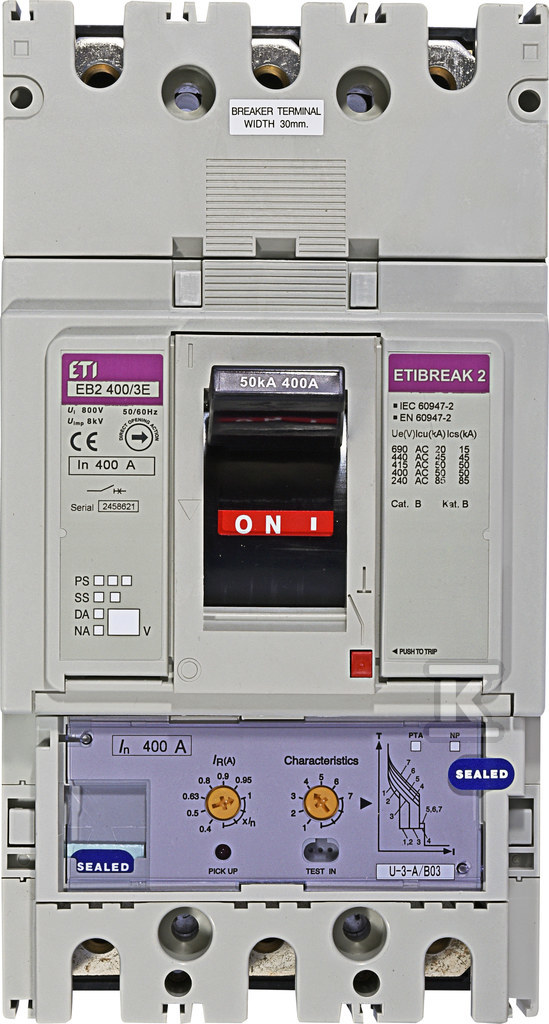 Вимикач потужності 3P, 50kA, - 004671112