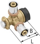 Robinet unghiular KAN-therm Presă 16x2 G1/2" cu (ștecher și șurub)