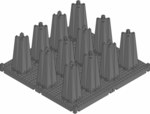 Skrzynka rozsączająca-element podstawowy RAUSIKKO SX 8.3, wym. 800x800x330mm, kolumnowa, kolor czarny