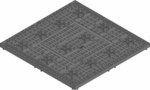 Skrzynka rozsączająca-pokrywa górna RAUSIKKO SX 8.3, wym. 800x800x45mm, kolumnowa, kolor czarny