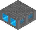Skrzynka rozsączająca RAUSIKKO SC 8.3 z kanałem inspekcyjnym i czyszczącym, 213L, wym. 800x800x360mm, wytrzymałość 42T, kanał z płaskim dnem, monolityczna, kolor czarno-niebieski