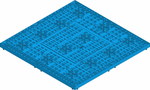 Skrzynka rozsączająca-pokrywa górna RAUSIKKO HX 8.3, wym. 800x800x45mm, kolumnowa, kolor niebieski