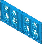 Skrzynka rozsączająca-ścianka boczna RAUSIKKO HX 8.3, wym. 800x330x60mm, kolumnowa, kolor niebieski