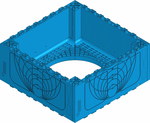 Studzienka rewizyjna-element podstawowy RAUSIKKO C3 typ X 8.3, wym. 800x800x330mm, monolityczna, kolor niebieski