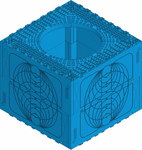 Studzienka rewizyjna-element podstawowy RAUSIKKO C3 typ X 8.6, wym. 800x800x660mm,monolityczna, kolor niebieski