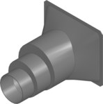 Adapter podłączeniowy DN315-500 RAUSIKKO SX/HX, wym. 850x800x660mm, kolor czarny