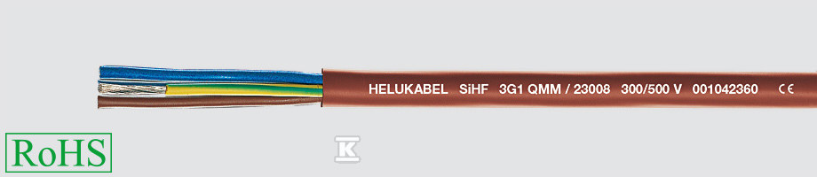 SiHF silikonový kabel 2x4 500V - 23034