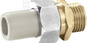union issue N°16 Śrubunek mosiężny GW do rur PERT i PEXC - 16 G3/4