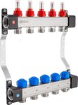 InoxFlow manifold with valves for actuators and flow meters - 6 circuits