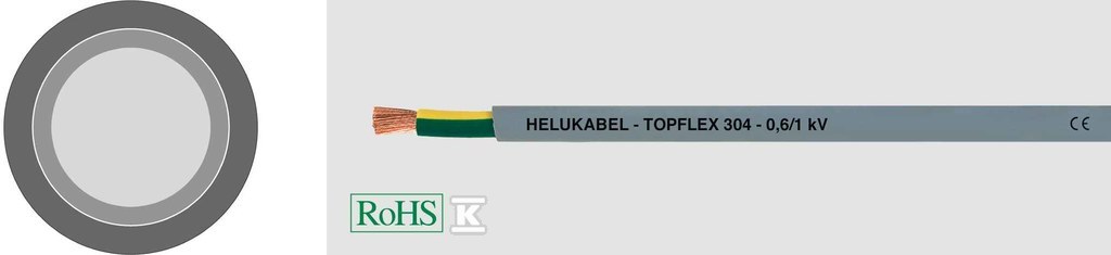 Przewód elastyczny 1kV TOPFLEX 304 1x16 - 79642