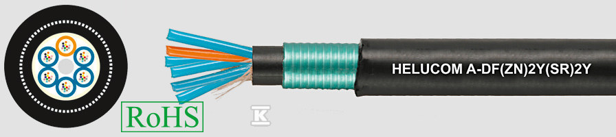 Kabel światłowodowy helucom A-DF(ZN)2Y - 82190