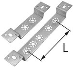 Offset mounting plate for battery approaches, double version L = 50mm