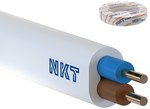 Przewód instalacyjny NKT instal YDYp 750V 2x1 biały