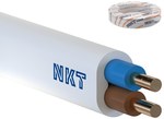 Przewód instalacyjny NKT instal YDYp 750V 2x2,5 biały