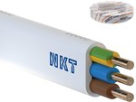 Przewód instalacyjny NKT instal YDYp żo 750V 3x4 biały