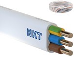 Przewód instalacyjny NKT instal YDYp żo 750V 3x6 biały
