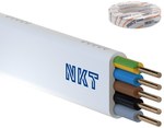 Przewód instalacyjny NKT instal YDYp żo 750V 5x1,5 biały