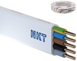 Przewód instalacyjny NKT instal YDYp żo 750V 5x4 biały