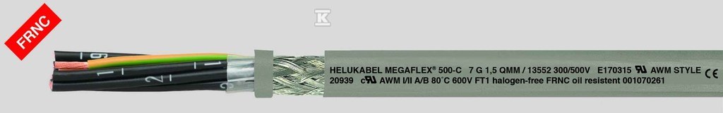 Przewód elastyczny 500V MEGAFLEX 500-C - 13520