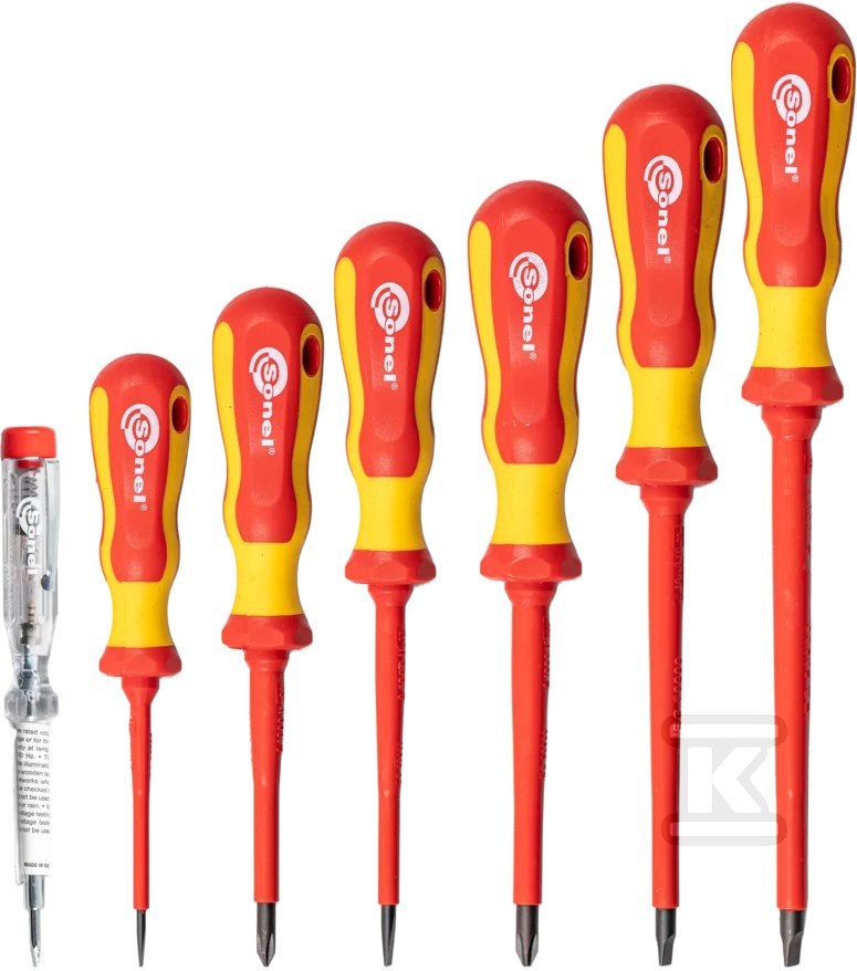 Zestaw wkrętaków 6 sztuk + tester - WNZ1