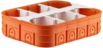 Flush-mounted six-field box 6x60 mm, Multiwall, orange M6x60F