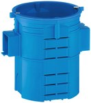 Flush-mounted box, very deep 80mm, with screws, blue, combined S60GW