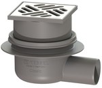 Classic bathroom point drain DN50 side 100x100mm, Multistop