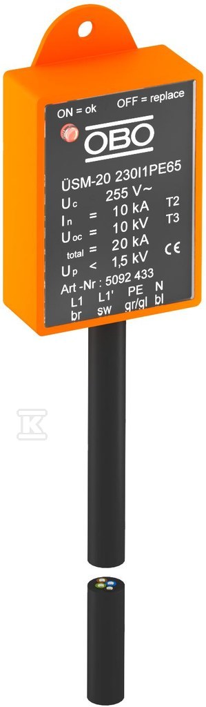 Ogranicznik przepięć LED typ - 5092433