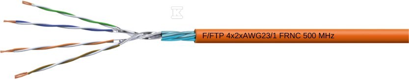 Przewód F/FTP 4x2XAWG23/1 CPR:B2ca - 18048557