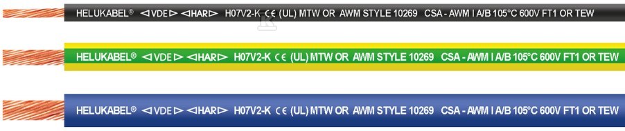 Przewód jednożyłowy 750V H07V2-K - 64188