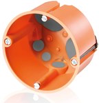 Підрозетник для гіпсокартону, неглибокий, з мембраною, помаранчевий E2000 / E2700