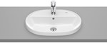 Раковина GAP накладная овальна 55x40cm, з отвором під змішувач, з переливом