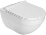 HEBE Rimless wall hung toilet bowl + slim soft-close seat