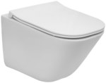 GAP SQUARE COMPACTO wall-hung Rimless toilet bowl + soft-close slim duroplast seat