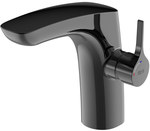 Bateria umywalkowa Insignia Black CS z korkiem click-clack, czarny połysk